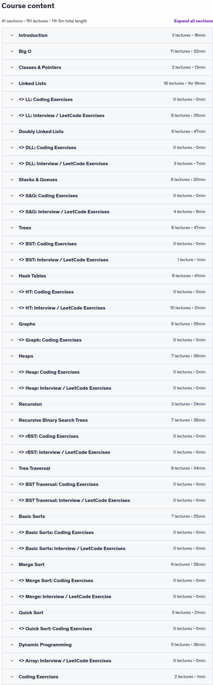 Course topics · Java Data Structures & Algorithms + LEETCODE Exercises 2025-8