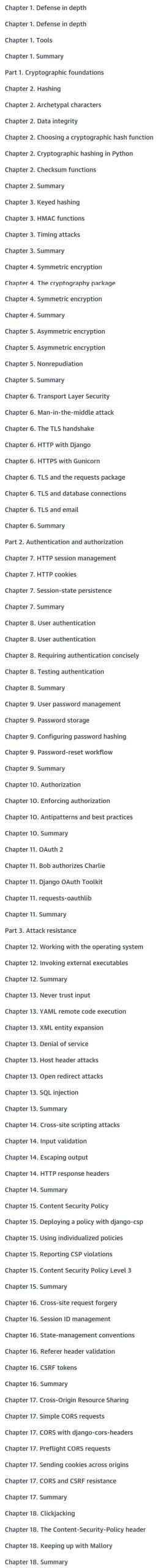 Course topics · Oreilly – Full Stack Python Security, Video Edition 2024-11