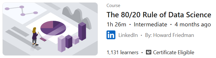 Pictures · LinkedIn — The 80/20 Rule of Data Science 2024-9