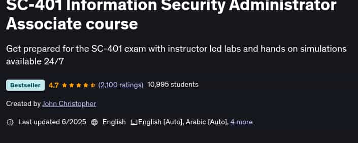 Pictures · SC-401 Information Security Administrator Associate course 2025-6