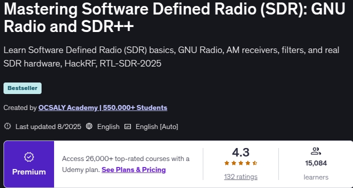 تصاویر · ماسٹرنگ سافٹ ویئر تعریف ریڈیو (SDR): GNU ریڈیو اور SDR++ 2025-8