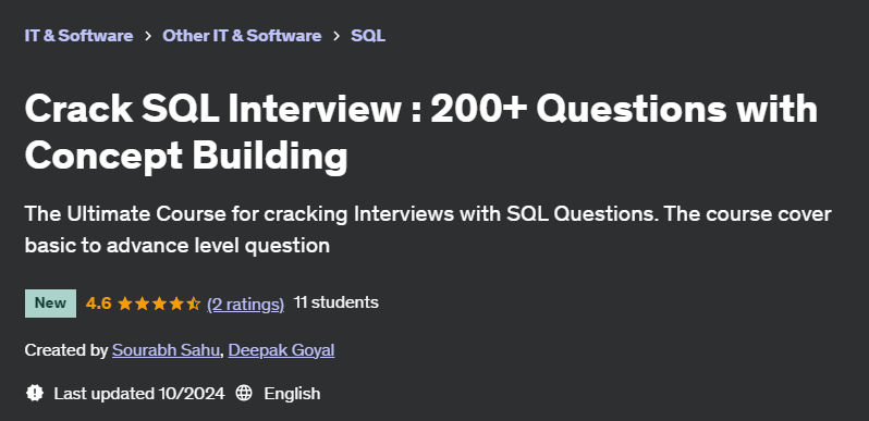 Pictures · Udemy — Crack SQL Interview : 200+ Questions with Concept Building 2024-6