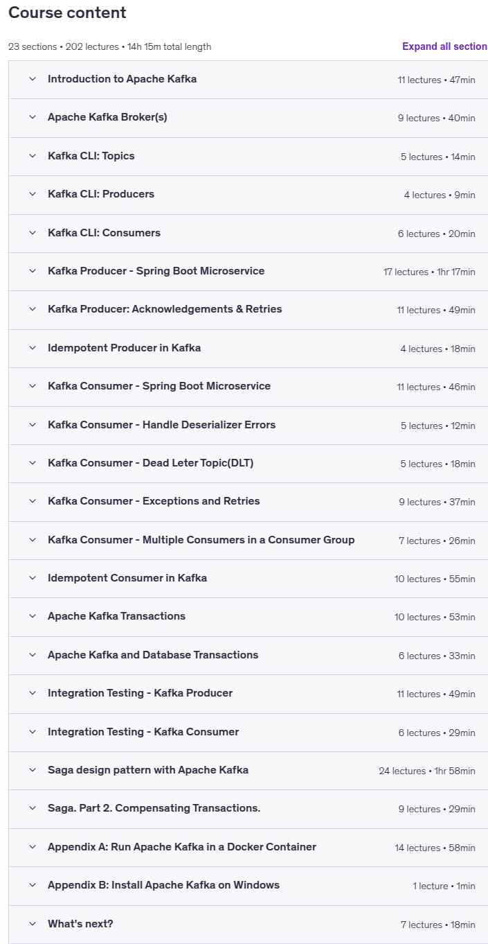 موضوعات الدورة · Apache Kafka for Event-Driven Spring Boot Microservices 2025-11