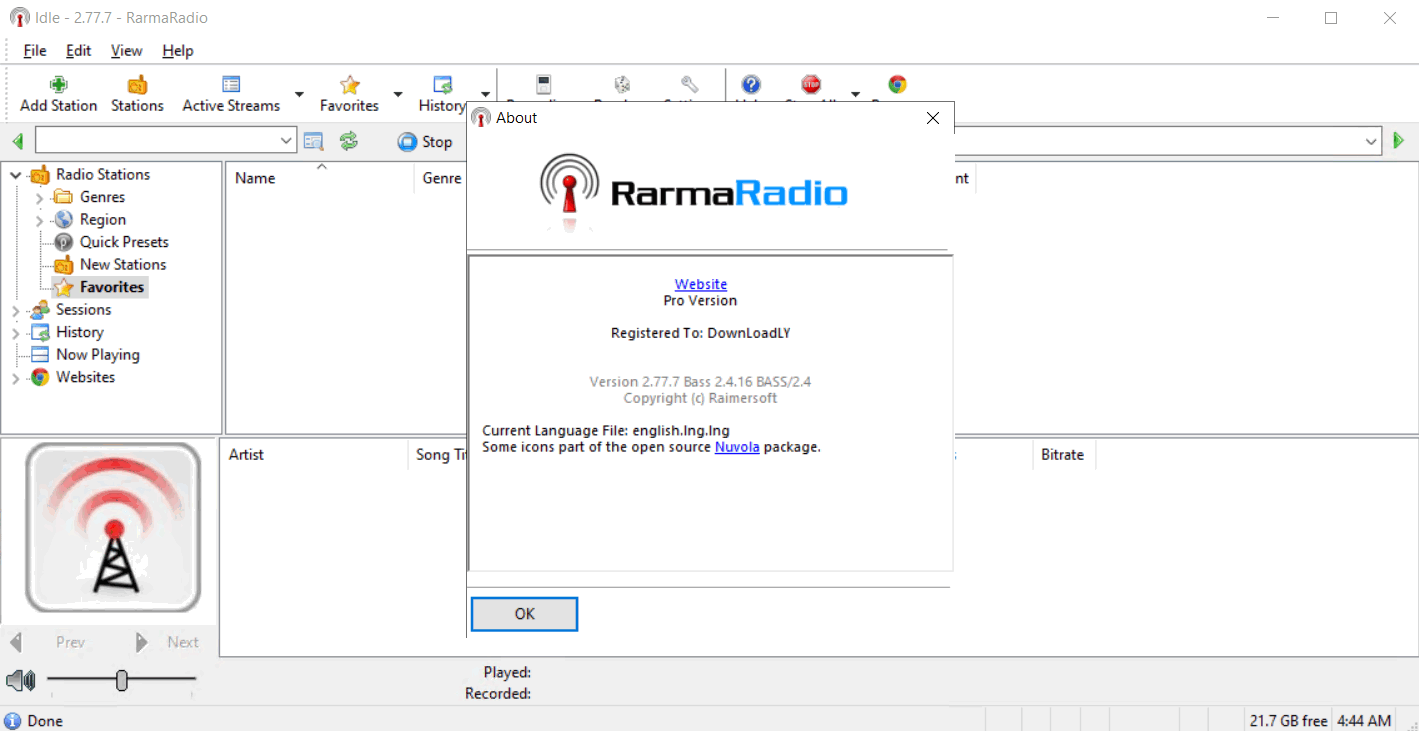 Pictures · RarmaRadio Pro 2.77.7 Multilingual