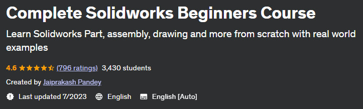 Pictures · Udemy — Complete Solidworks Beginners Course 2023-7