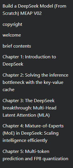 Pictures · Manning – Build a DeepSeek Model (From Scratch) 2025