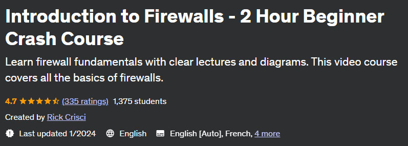 Pictures · Udemy — Introduction to Firewalls – 2 Hour Beginner Crash Course 2023-9