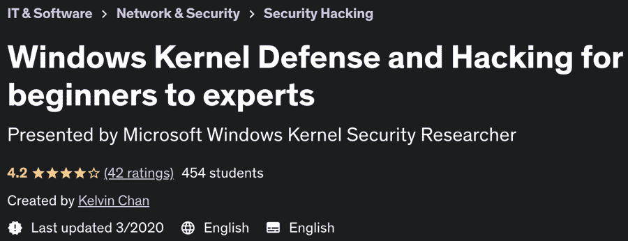 Pictures · Udemy — Windows Kernel Defense and Hacking for beginners to experts 2020-3