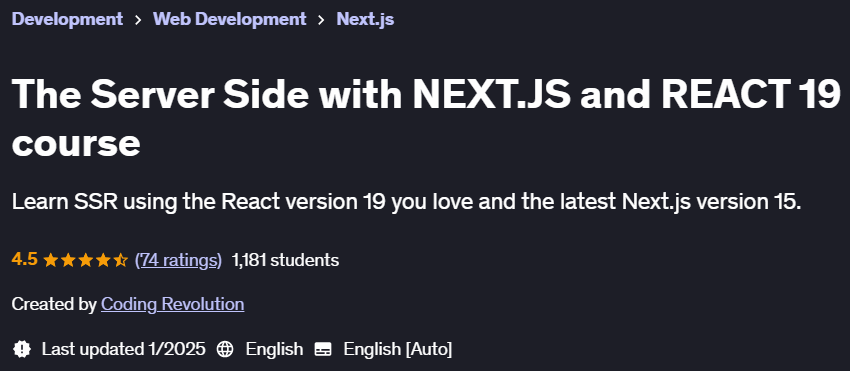 Pictures · Udemy — The Server Side with NEXT.JS and REACT 19 course 2025-1