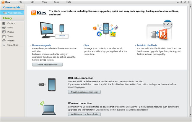 Pictures · Samsung Kies 2.6.4.17113.1 / 3.2.16084.2 / 3.1 macOS