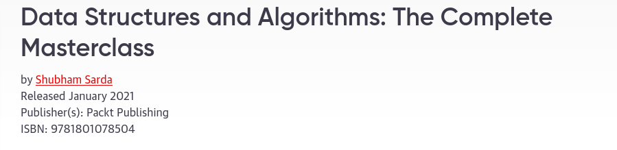 Pictures · Oreilly — Data Structures and Algorithms: The Complete Masterclass 2021-1