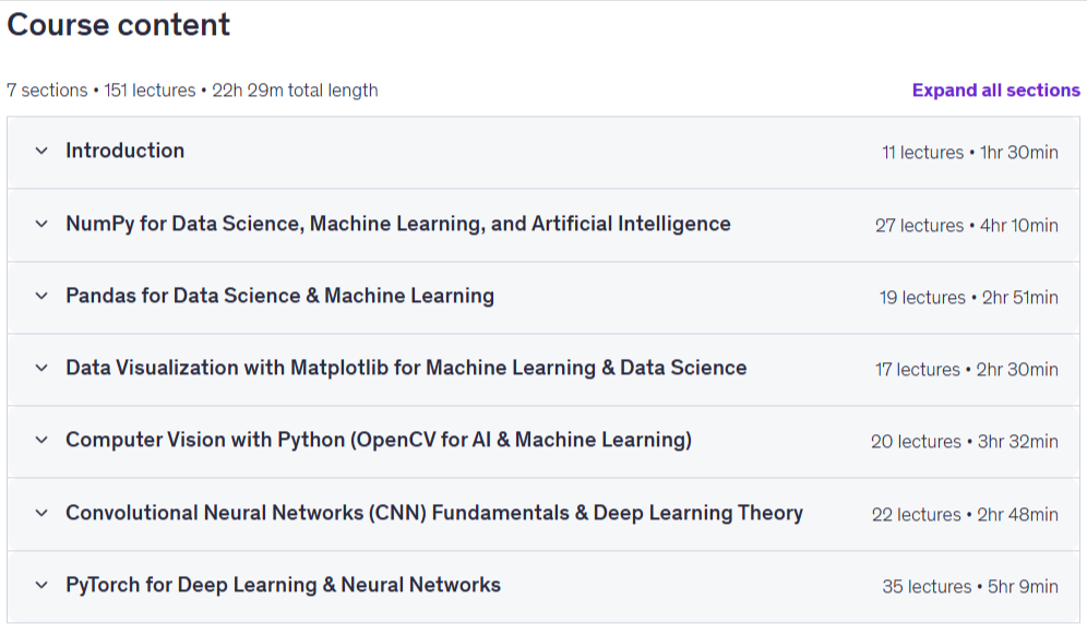 Kursthemen · Master Machine Learning & Deep Learning mit Python und AI 2026-6