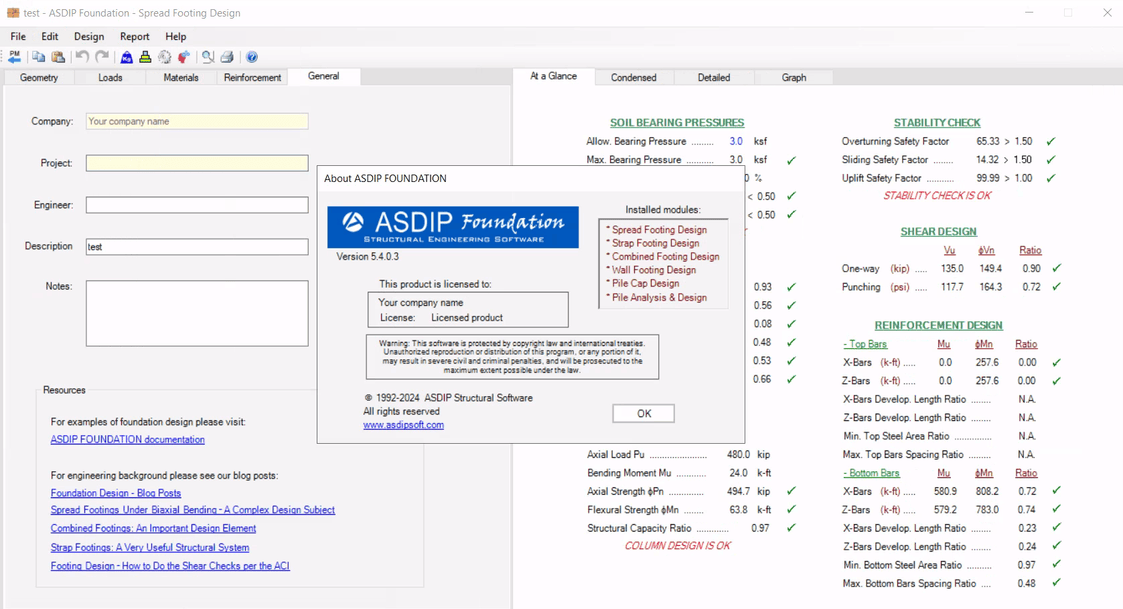 Pictures · ASDIP Foundation 5.6.0.6