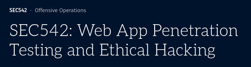Pictures · SANS — SEC542: Web App Penetration Testing and Ethical Hacking 2017-1