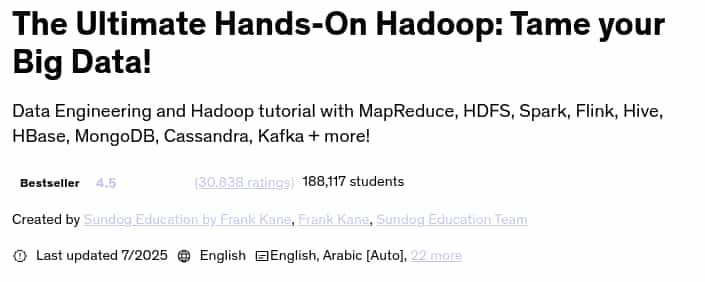 Pictures · The Ultimate Hands-On Hadoop: Tame your Big Data! 2025-7