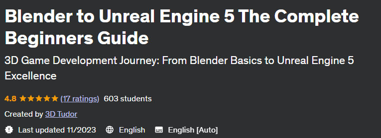 Pictures · Blender to Unreal Engine 5 The Complete Beginners Guide 2023-10