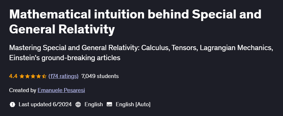 Pictures · Udemy — Mathematical intuition behind Special and General Relativity 2024-6
