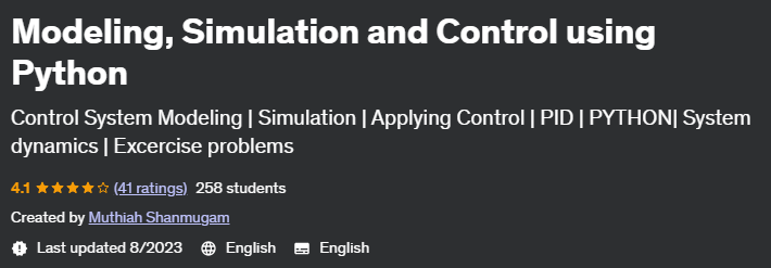 Pictures · Udemy — Modeling, Simulation and Control using Python 2020-10