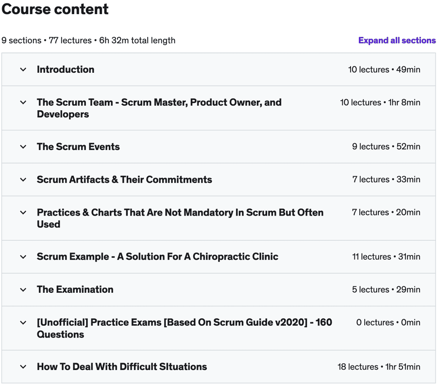 Course topics · The Ultimate Agile Scrum Master Certification Training 2022-6