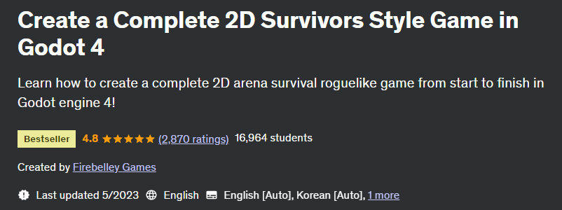 Pictures · Udemy — Create a Complete 2D Survivors Style Game in Godot 4 2023-5