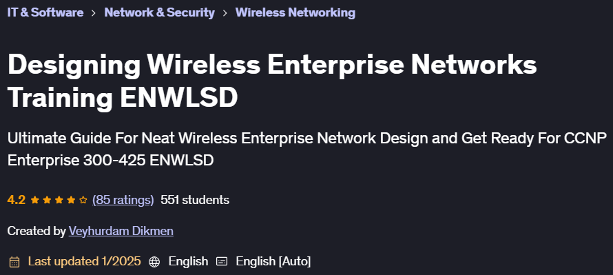Pictures · Udemy — Designing Wireless Enterprise Networks Training ENWLSD 2025-1
