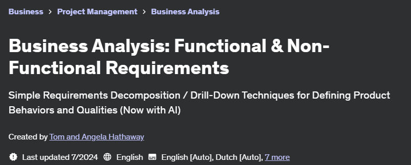 Pictures · Udemy — Business Analysis: Functional & Non-Functional Requirements 2024-7