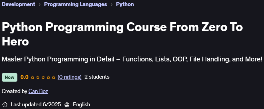 Pictures · Udemy — Python Programming Course From Zero To Hero 2025-5