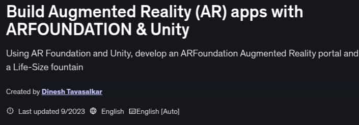 Pictures · Udemy — Build Augmented Reality (AR) apps with ARFOUNDATION & Unity 2023-9
