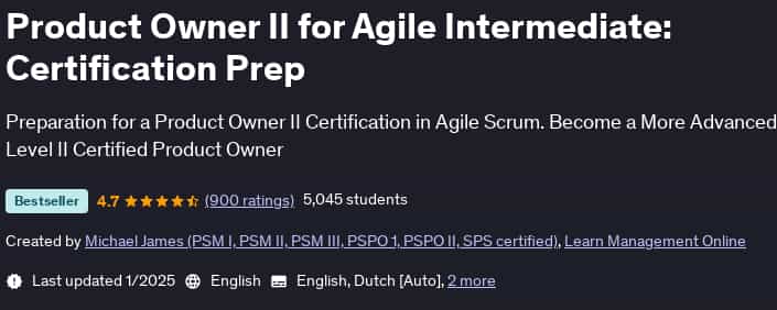 Pictures · Udemy — Product Owner II for Agile Intermediate: Certification Prep 2025-1