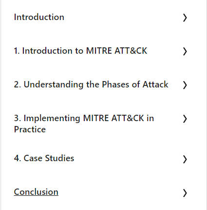 Course topics · LinkedIn — Introduction to the MITRE ATT&CK Framework 2023-9