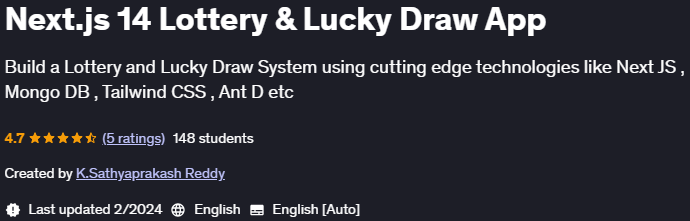 Pictures · Next.js 14 Lottery & Lucky Draw App 2024-1