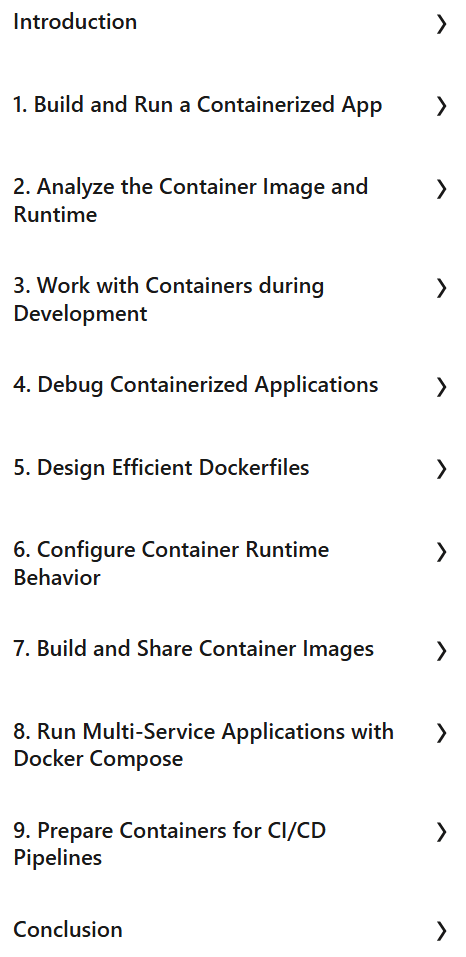 Course topics · LinkedIn — Docker in Practice: Build, Debug, and Deploy Containers 2026-10