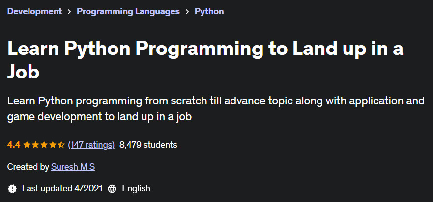 Pictures · Udemy — Learn Python Programming to Land up in a Job 2021-3
