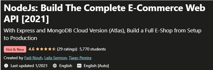 Pictures · NodeJs: Build The Complete E-Commerce Web API [2021] 2021-1