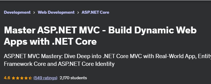 Pictures · Udemy — Master ASP.NET MVC – Build Dynamic Web Apps with .NET Core 2023-4