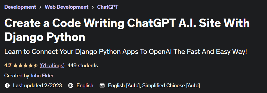 Pictures · Create a Code Writing ChatGPT A.I. Site With Django Python 2023-2
