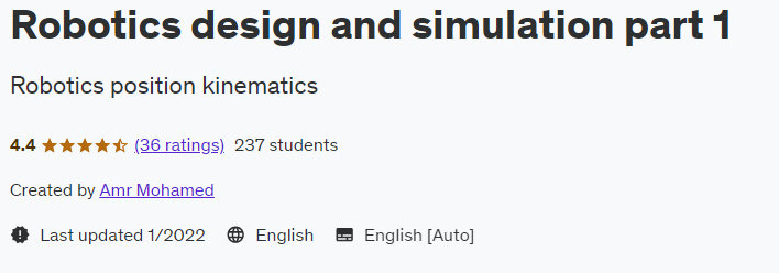 Pictures · Udemy — Robotics design and simulation part 1 2021-1