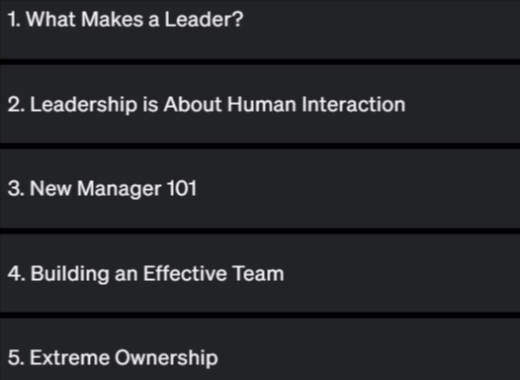 Course topics · MasterClass — Critical Leadership Training 2023-9