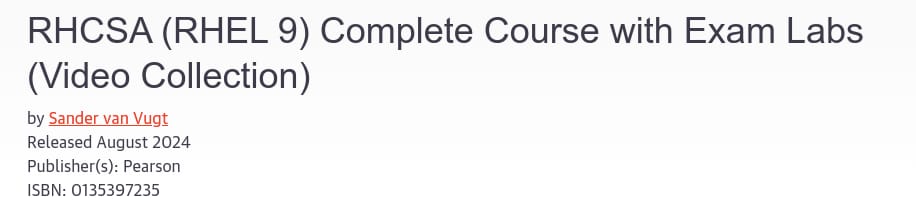 Pictures · Oreilly — RHCSA (RHEL 9) Complete Course with Exam Labs (Video Collection) 2024-8