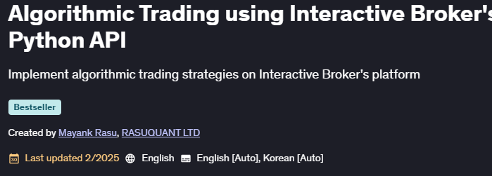 Pictures · Algorithmic Trading using Interactive Broker’s Python API 2025-1