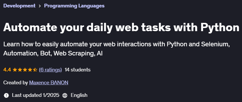 Pictures · Udemy — Automate your daily web tasks with Python 2024-10