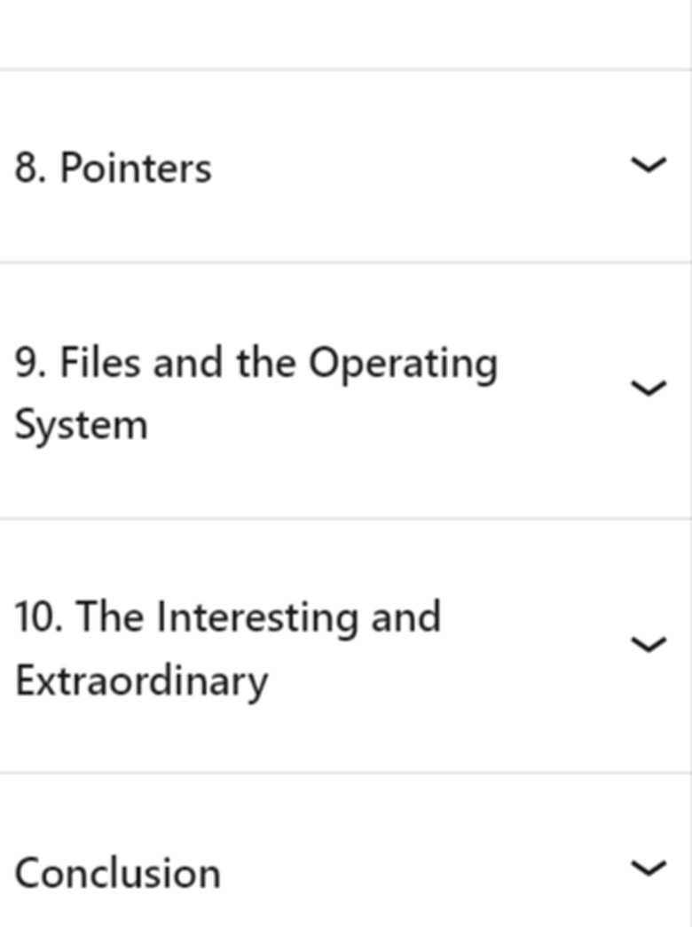 Course topics · Complete Guide to C Programming Foundations 2024-3