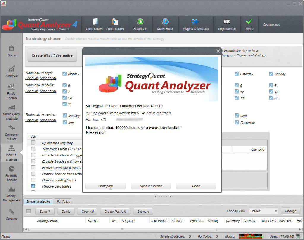 Pictures · QuantAnalyzer PRO 4.9.1 x64