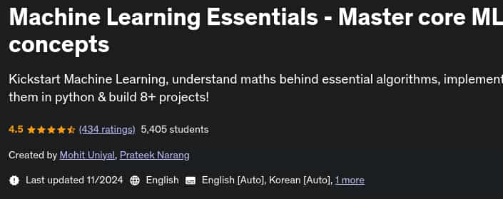 Pictures · Udemy — Machine Learning Essentials – Master core ML concepts 2024-11