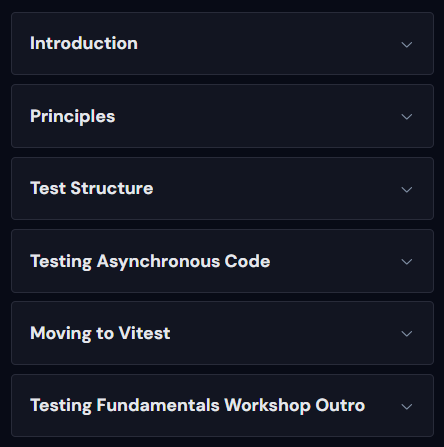 Course topics · EpicWeb – Testing Fundamentals 2024-5