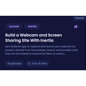CodeCourse — Build a Webcam and Screen Sharing Site With Inertia 2023-12