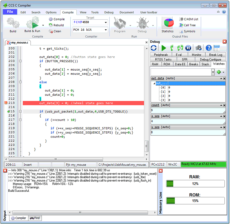 Pictures · PIC C Compiler (CCS PCWHD) 5.119