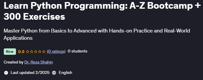 Pictures · Learn Python Programming: A-Z Bootcamp + 300 Exercises 2025-2