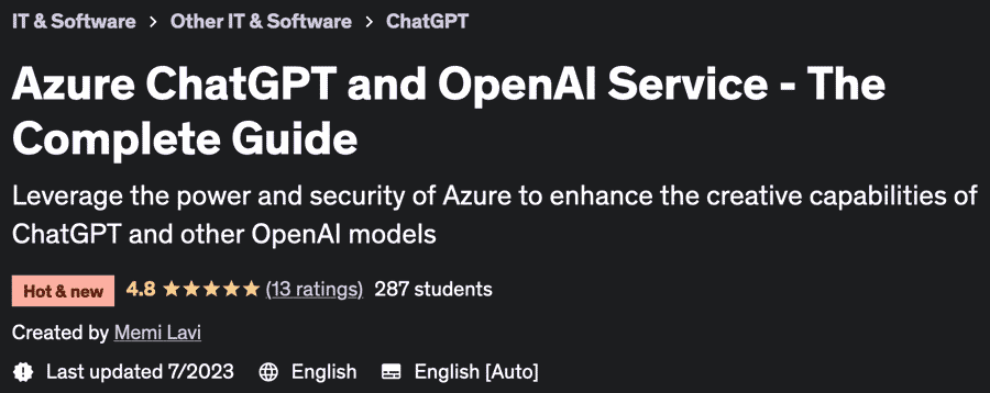Pictures · Udemy — Azure ChatGPT and OpenAI Service – The Complete Guide 2023-6