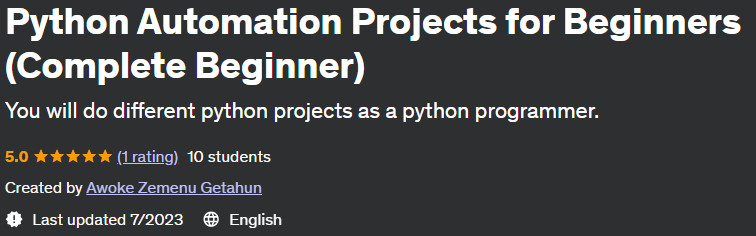 Pictures · Udemy — Python Automation Projects for Beginners (Complete Beginner) 2023-6